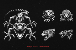 10 Bundle Dark Art Death Gecko Anger Lizard Beast Animal Product Image 5