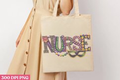 Nurse PNG, Mardi Gras Sublimation PNG Product Image 1