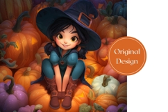 3D Halloween Witch Tumbler, Colorful Pumpkins Tumbler Design Product Image 3