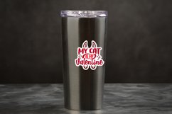 My cat is my valentine Sticker Product Image 3