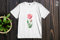 Watercolor Single Tulip Flower Clipart Sublimation PNG Product Image 2