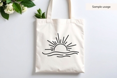 Sun And Waves Doodle SVG Product Image 3