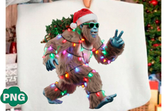 Funny Christmas Bigfoot PNG Product Image 1