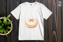 Cute Kawaii Donut Watercolor Clipart Sublimation PNG Product Image 2