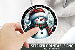 Christmas Santa Sticker| Christmas Sticker PNG Design Product Image 1