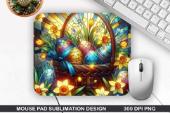 Easter Basket Mouse Pad Sublimation, Easter Mouse Pad PNG Product Image 1