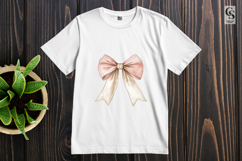 Pink Ribbon Bow Elegant Clipart Sublimation PNG Product Image 3