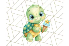 Cute Baby Turtle Clipart, Cute Animals Png Product Image 3