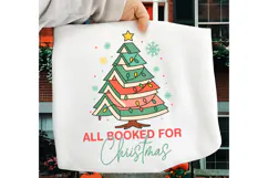 All Booked for Christmas PNG, Christmas Books PNG, Christmas Product Image 1