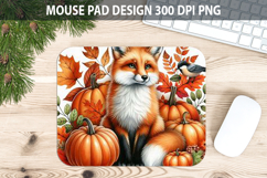 Fox Mouse pad Sublimation - Thanksgiving Animal PNG Design Product Image 1