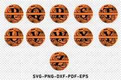 Halloween Monogram Split Letters, Halloween Fonts SVG Files Product Image 3