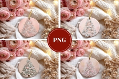 Pink Christmas Tree Ornament Designs, Christmas Gift Tags Product Image 3