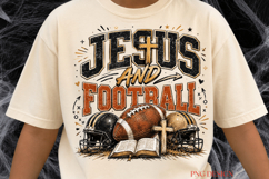 Jesus and Football PNG, Christian Football Sublimation,Faith Product Image 1