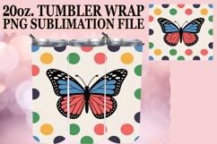 Gentle smiles 20oz tumbler wrap, Butterfly Product Image 1