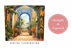 Tropical Tumbler Wrap Design, Summer Tumbler Template Product Image 3