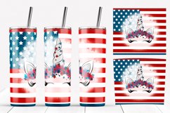 Patriotic Unicorn Skinny tumbler design. 20 oz, PNG. Product Image 2