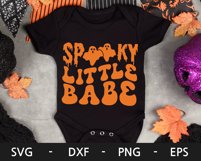 Spooky Little Babe svg, Toddler Halloween svg, Retro svg Product Image 3
