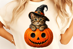 Funny Black Cat Pumpkin PNG, Black Cat Pumpkin PNG SVG Product Image 4