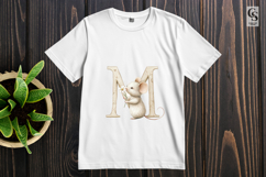 M Mouse Floral Alphabet Letter Clipart Sublimation PNG Product Image 2