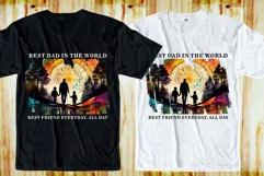Best Dad In The World, Fathers Day Sublimation PNG T shirt Product Image 3