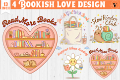 Bookish Sublimation designs | Cute Reading Book Lover png Product Image 1
