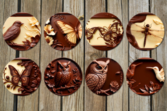 Chocolate is my love | Car coaster &amp; key chain sublimation Product Image 3