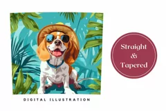 Summer Dog Tumbler Wrap Design, Corgi Tumbler Sublimation Product Image 3