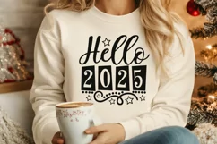 Hello 2025 Svg, New Years Svg, New Years Eve Svg, 2025 Svg. Product Image 3