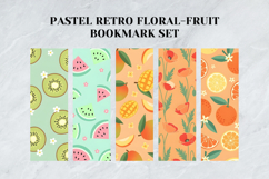 Pastel Retro Floral &amp; Fruit Bookmark Set,Cute Vintage 70s Product Image 3