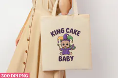 KING CAKE BABY PNG, Mardi Gras Sublimation PNG Product Image 3