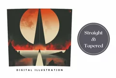 Retro Space Tumbler Wrap Design, Futuristic Tumbler PNG Product Image 3