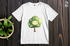 Cute Smiling Tree Clipart Sublimation PNG Product Image 3