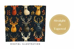 Forest Animals Tumbler Wrap, Deer Tumbler Sublimation Design Product Image 3