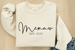Memaw Est. 2025 SVG Product Image 3