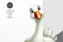 Goose clipart, Bird clipart, Funny clipart, Product Image 1
