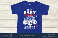 I’m The Baby Brother Svg, Cute Truck Design For Baby Brother Product Image 3