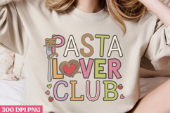 Pasta Lover Club PNG, Coquette Bow Positive Funny Quotes PNG Product Image 3