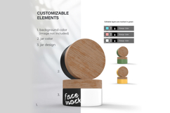Plastic Jars With Wooden Lids - PSD Mockup Product Image 3