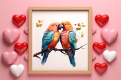 Breeds of Valentine Kissing Birds, Valentine's Day Clipart Product Image 3