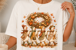 Cute Autumn Ducks Wreath SVG Product Image 3