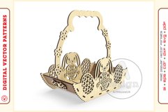 Easter basket v4 - laser cut vector - Glowforge ready file Product Image 3