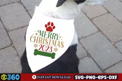 Merry christmas 2023 SVG, Christmas Dog SVG Product Image 3