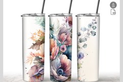 Vintage Flowers 20 oz Tumbler Wrap Sublimation Product Image 1