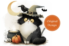 Cartoon Halloween Cat Tumbler, Spooky Halloween Tumbler Product Image 3