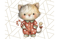 Christmas Pets in Pajamas Clipart PNG, Christmas Png Clipart Product Image 3