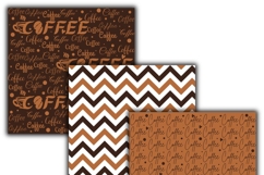 coffee digital papers, Coffee pattern, Coffee printables. Product Image 2