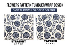 Flower Pattern Tumbler Warp Design Product Image 3