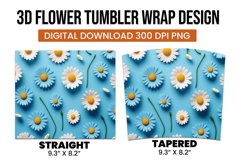 3d flower pattern tumbler wrap sublimation Product Image 2