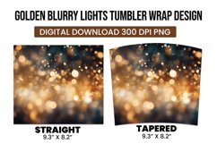 Golden Bokeh Lights Tumbler Wrap design Product Image 2