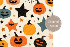 Cartoon Halloween Pumpkin Tumbler, Halloween Stars Tumbler Product Image 3